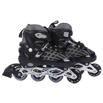 Endless EL1025 Inline Adjustable Skates | Aluminium Chassis and 70 mm PU Wheels | Front Wheel Flash, ABEC 7 Bearings | In-Outdoor