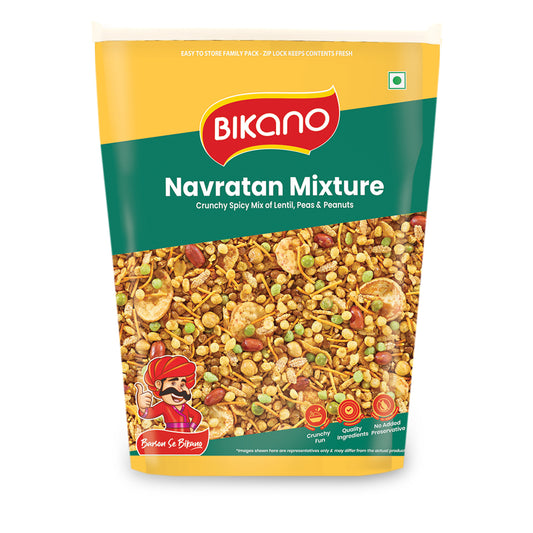 Bikano Navratan Mixture | Crunchy & Spicy Indian Snack | Protein & Fiber-Rich | Tea-Time & Anytime Snack | Premium Quality Ingredients | Fresh & Hygienic Pack | 1kg
