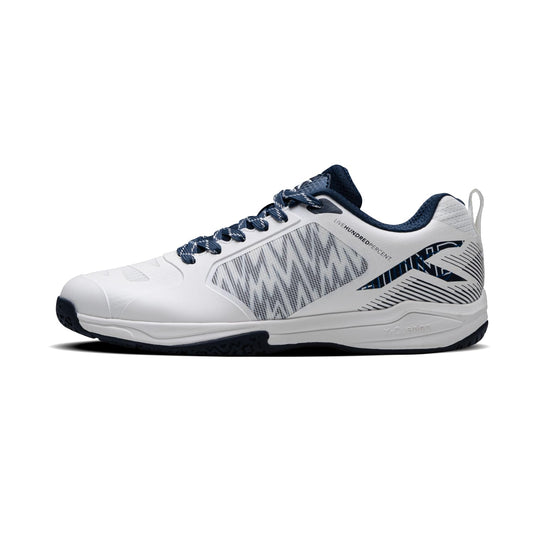 Hundred Beast Armor PBX Unisex Non-Marking Pickleball Shoes | Lightweight Comfort and Cushioned Grip for Indoor & Outdoor Court Play (White/Navy)