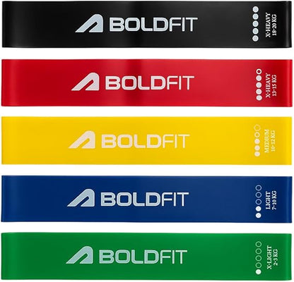 Boldfit Resistance Bands Mini Loop Hip Band Toning Exercise Band for Gym Booty Belt Latex Band Thera Band Theraband for Fitness, Multicolor
