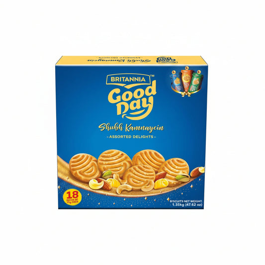 Britannia Good Day Assorted Cookies Variety Pack, Butter & Nut Biscuits, 2.98 lb (1.35 kg)