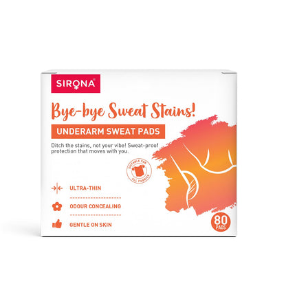 Sirona Disposable Underarm Sweat Pads | Self-Adhesive, High Absorbency Sweat Shields | Invisible Underarm Pads for Men & Women | Odor & Sweat Protection