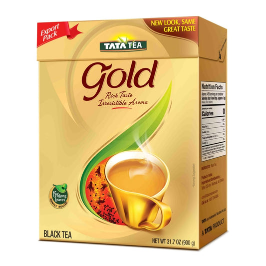 Tata Tea Gold Black Tea, Premium Indian Black Tea, Rich Aroma & Full-Bodied Flavor, 900g (31.7 oz)