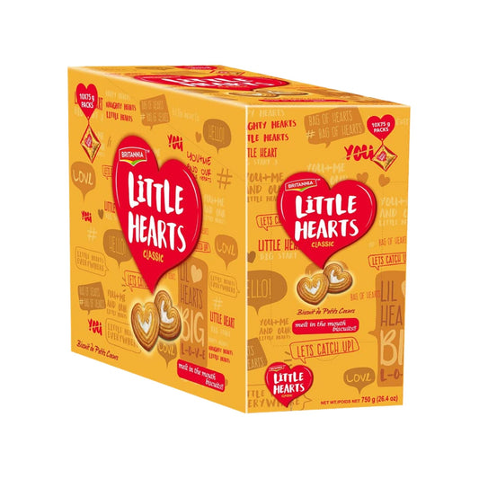 Britannia Little Hearts Biscuits 26.4oz (750g) | Soft and Delicious Biscuits |Kids Favorite Cookies