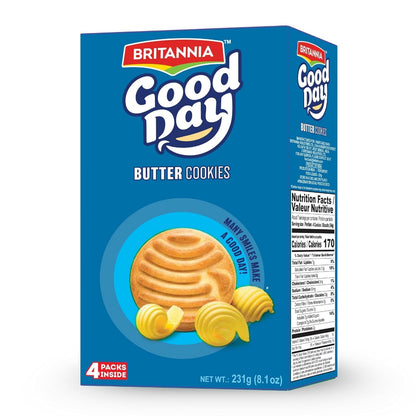 Britannia Good Day Butter Cookies – Crunchy & Buttery Biscuits, 231g (8.1 oz)