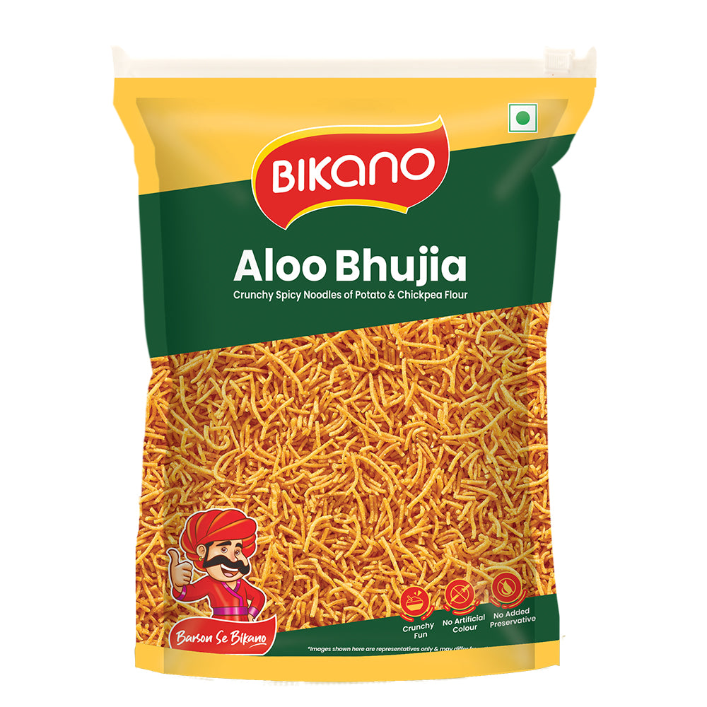 Bikano Aloo Bhujia | 350g | Crunchy and Spicy Aloo Bhujia Snack | Perfect Tea-Time Namkeen