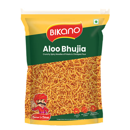 Bikano Aloo Bhujia | 350g | Crunchy and Spicy Aloo Bhujia Snack | Perfect Tea-Time Namkeen