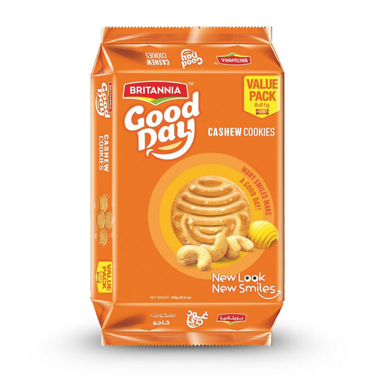 Britannia Goodday Rich Cashew Cookies Crunchy Buttery Biscuits with Real Cashew Nuts Tasty Snack for Tea Time or On-the-Go 3.5oz (100g)