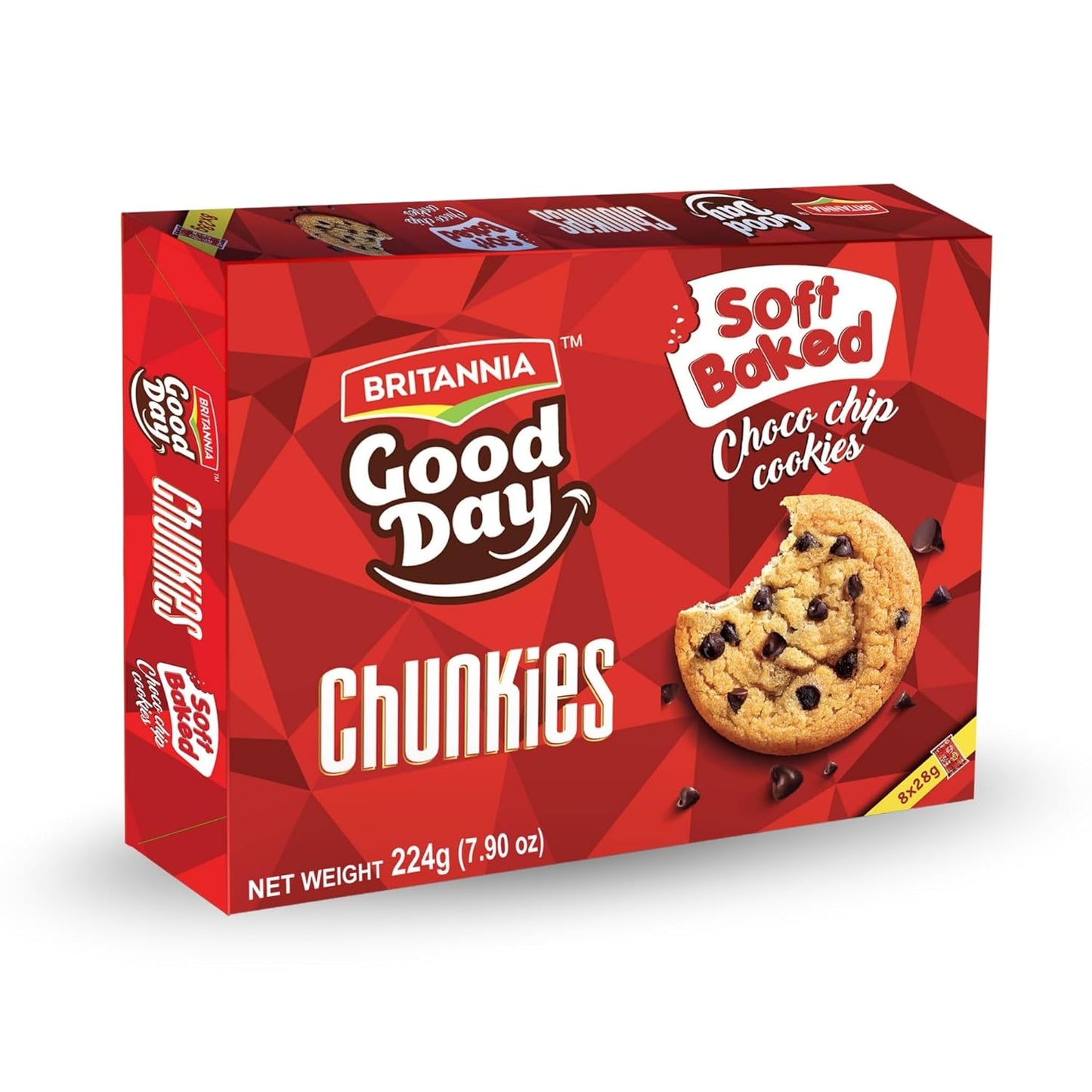 Britannia Good Day Soft Baked Choco Chip Cookies Rich Chocolate Flavor Soft & Chewy Snack Perfect for Kids & Adults 7.05oz (200g)