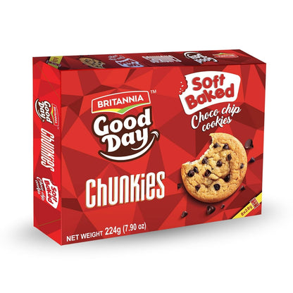 Britannia Good Day Soft Baked Choco Chip Cookies Rich Chocolate Flavor Soft & Chewy Snack Perfect for Kids & Adults 7.05oz (200g)