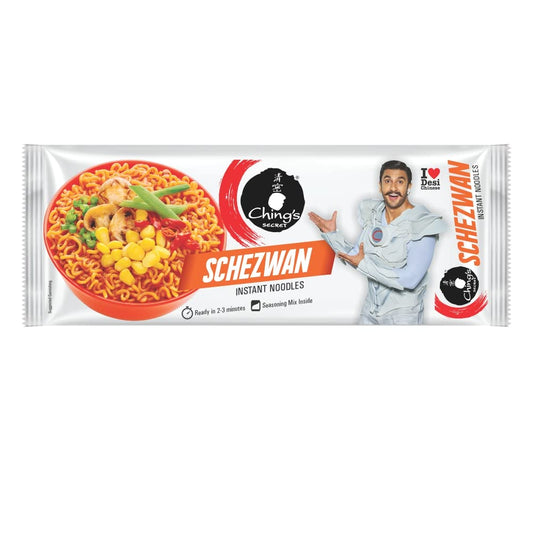 Ching's Secret Schezwan Instant Noodles, Spicy Indo-Chinese Noodles with Seasoning Mix, Ready in 2-3 Minutes, 240g (8.46 oz)