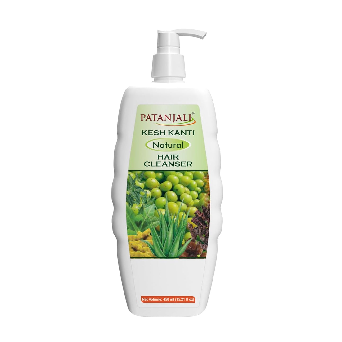 Patanjali Kesh Kanti Natural Shampoo 15.21 flOz | Herbal Ayurvedic Hair Cleanser with Amla, Shikakai, Neem & Aloe Vera | Gently Cleanses Scalp, Helps Reduce Hair Fall & Dandruff