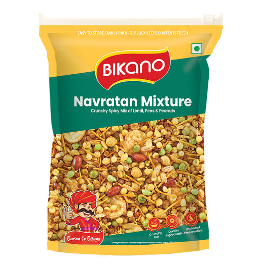 Bikano Navratan Mixture | Crunchy & Spicy Indian Snack | Protein & Fiber-Rich | Tea-Time & Anytime Snack | Premium Quality Ingredients | Fresh & Hygienic Pack | 350g