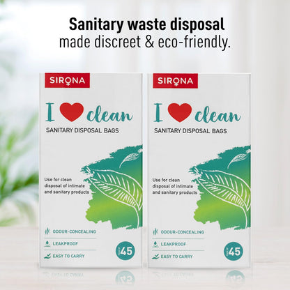 Sirona Personal Disposal Bags | Leak-Proof, Odor-Sealing & Oxo-Biodegradable Hygiene Disposal Bags | Discreet Bags for Sanitary Pads, Panty Liners, Tampons, Condoms & Personal Waste
