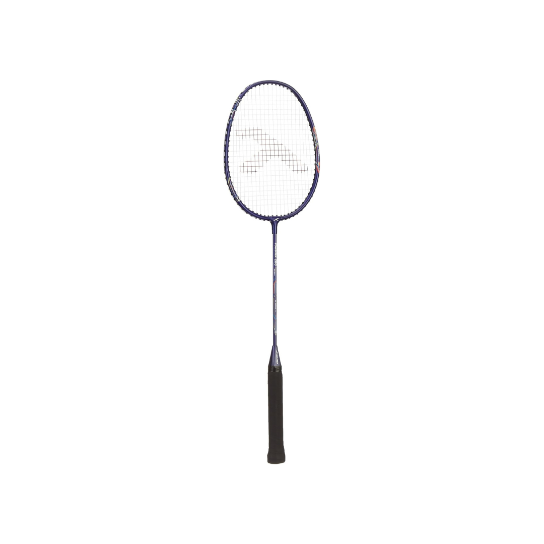 HUNDRED Powertech 200 PRO Badminton Racquet with Head Cover (Black,White,Navy Size: Standard, Grip Size:G5) | Strung | Material: Aluminium | For Intermediate Players | Weight: 95 grams | Maximum String Tension - 18-20lbs