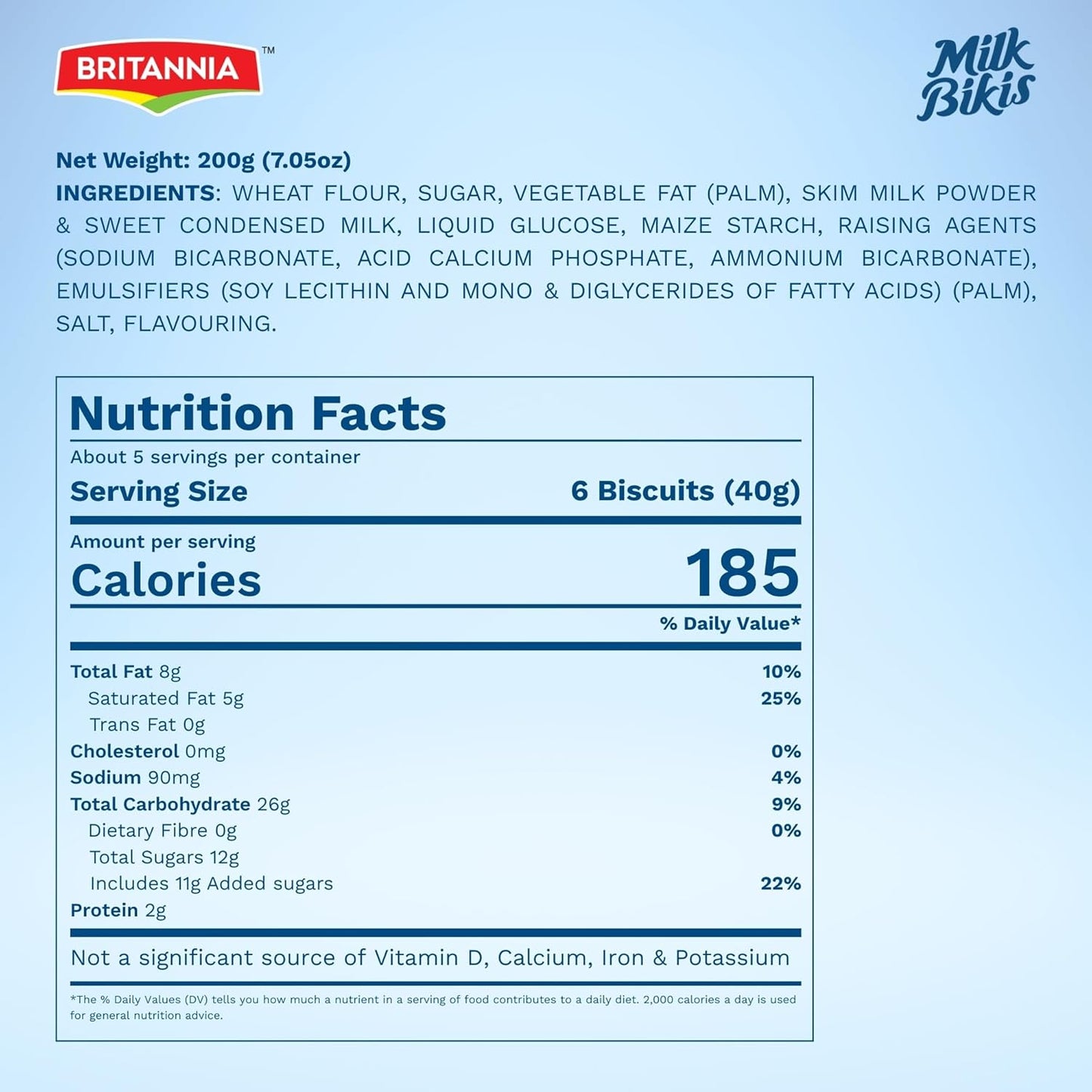 Britannia Milk Bikis Minis Kreemz Biscuits, 200g (7.05 oz) – Milk Flavored Smiley Sandwich Cookies,Kids Treat