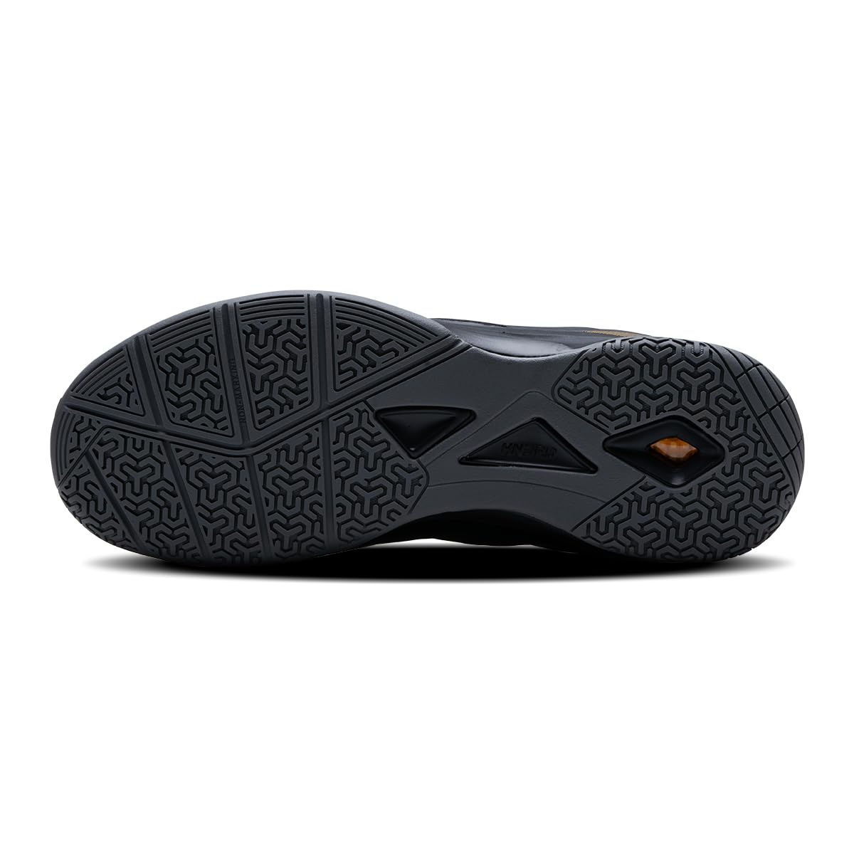 Hundred Velocity Z PBX Unisex Non-Marking Pickleball Shoes | Lightweight Comfort and Cushioned Grip for Indoor & Outdoor Court Play (Black/Gold)