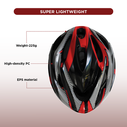 Endless EL1051 High Quality Cycle and Skates Helmet with Adjustable Strap | With Inside Cushioning Padding for Comfort | For Adults, Women and Men| Size: Free Size| Material : Polycarbonate, EPS