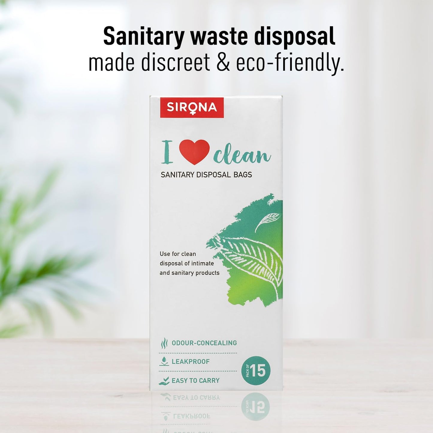Sirona Personal Disposal Bags | Leak-Proof, Odor-Sealing & Oxo-Biodegradable Hygiene Disposal Bags | Discreet Bags for Sanitary Pads, Panty Liners, Tampons, Condoms & Personal Waste