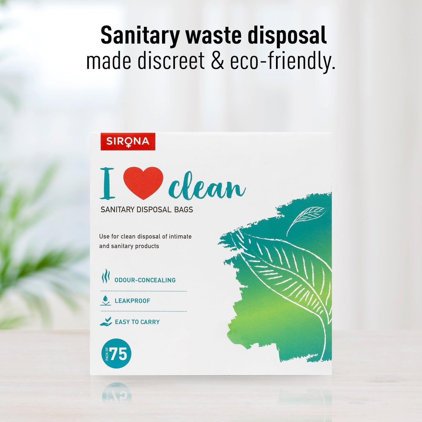 Sirona Personal Disposal Bags | Leak-Proof, Odor-Sealing & Oxo-Biodegradable Hygiene Disposal Bags | Discreet Bags for Sanitary Pads, Tampons, Panty Liners, Condoms & Personal Waste