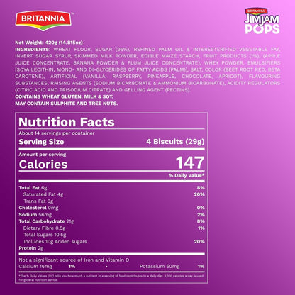 Britannia Treat Jimjam Naughty Jam Family Pack 500g (5 x 100g)