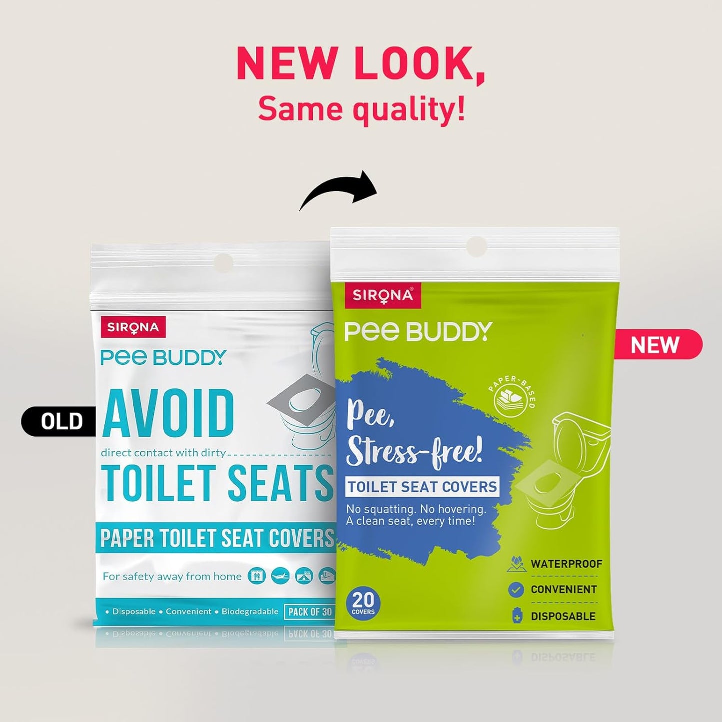 PEE BUDDY Flushable Disposable Toilet Seat Covers | Pack of 20 | Hygienic Paper Toilet Seat Covers for Women, Kids & Pregnant Women | Travel-Friendly for Public Restrooms