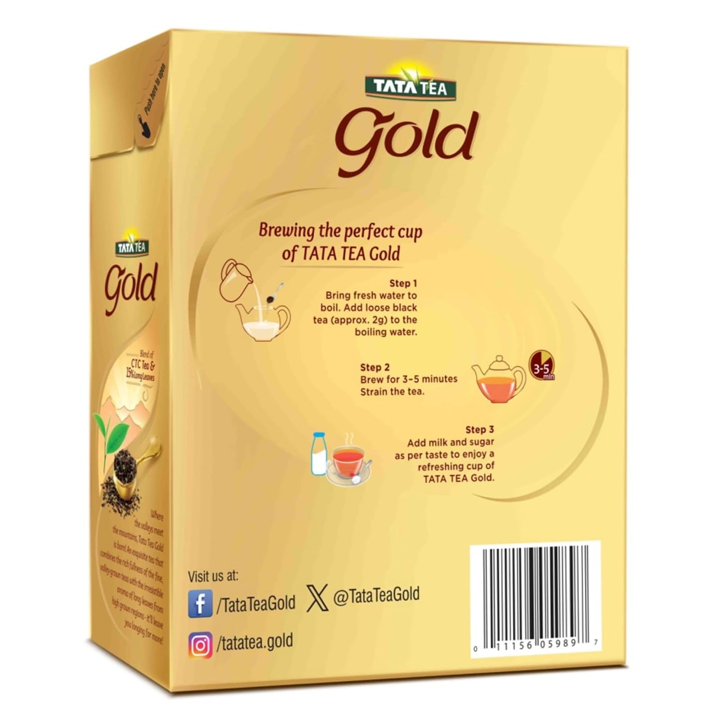Tata Tea Gold Black Tea, Premium Indian Black Tea, Rich Aroma & Full-Bodied Flavor, 900g (31.7 oz)