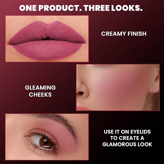 Jaquline USA Long lasting Liquid Lipstick |Mousse for Lips, Cheeks & Eyes|Matte Finish & Smooth Texture | Non-drying, Highly Blendable Formula | Transfer Proof & Enriched with Hyaluronic Acid & Macadamia Oil |Frosted Petal - 6ml