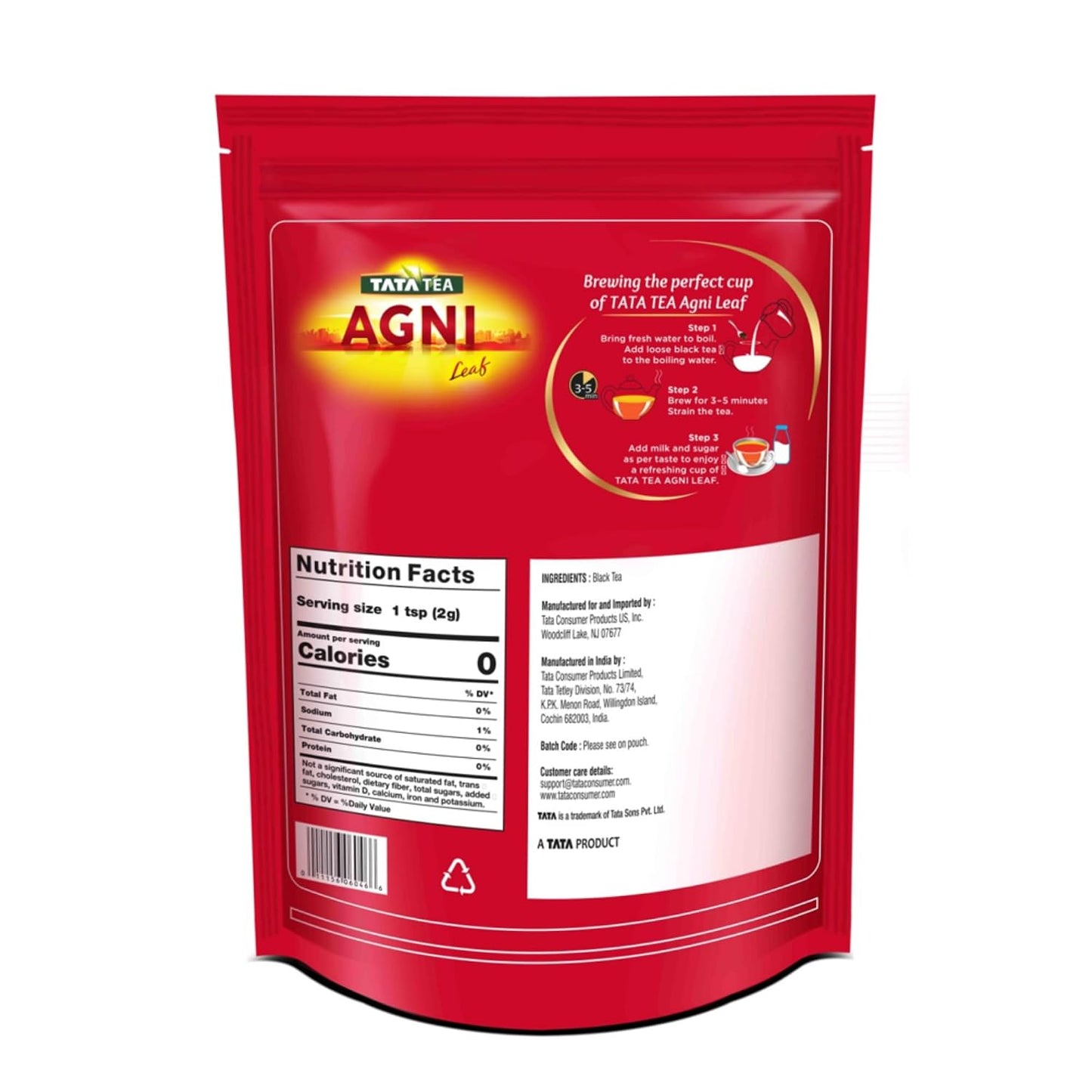 Tata Tea Agni Loose Black Tea, Premium Indian Assam Blend, Bold Flavor for Chai, 900g (31.7 oz)