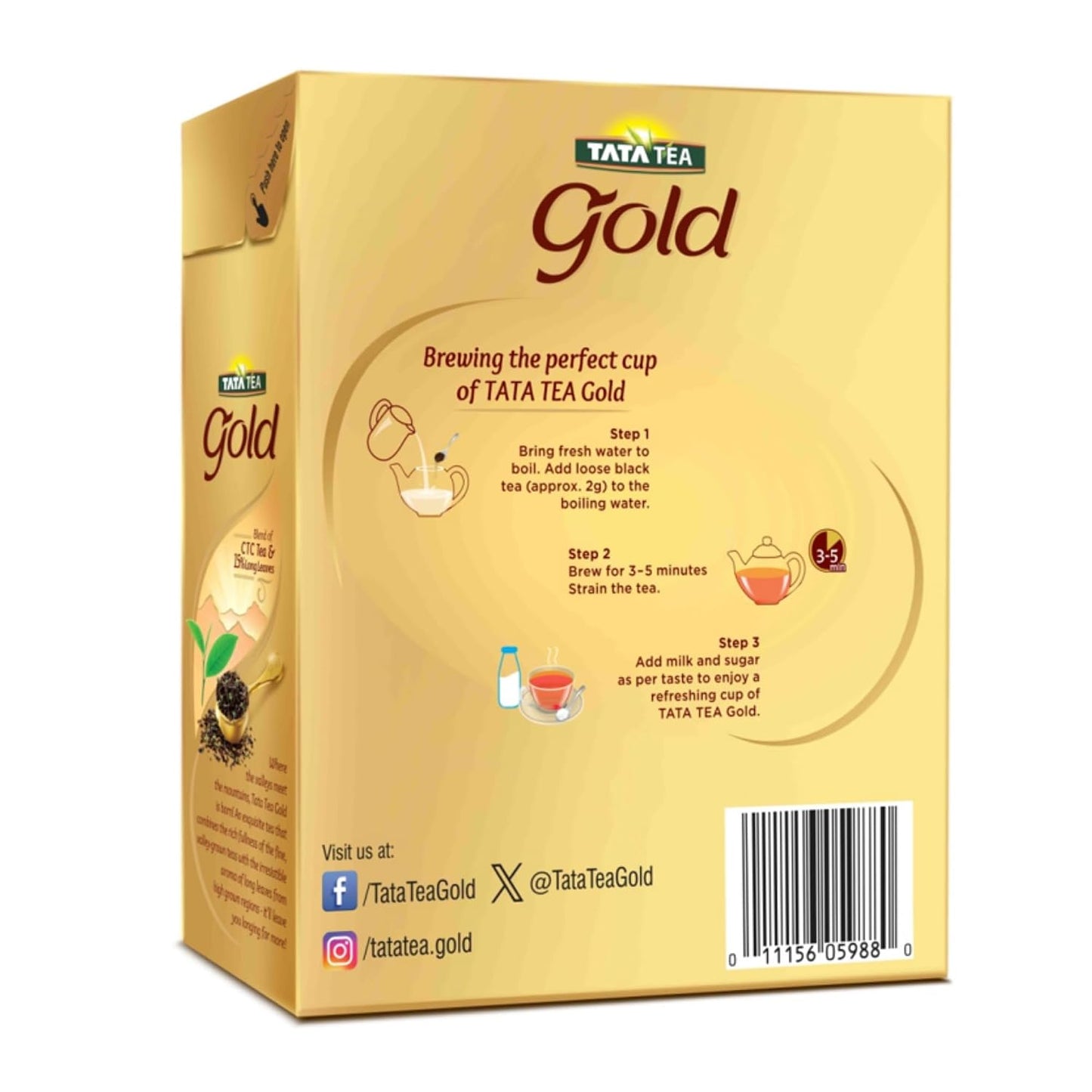 Tata Tea Gold Black Tea, Premium Indian Tea Blend, Rich Taste & Irresistible Aroma, 450g (15.8 oz)