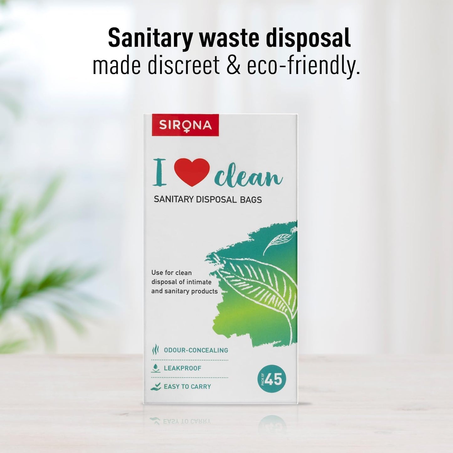 Sirona Personal Disposal Bags | Leak-Proof, Odor-Sealing & Oxo-Biodegradable Hygiene Disposal Bags | Discreet Bags for Sanitary Pads, Tampons, Panty Liners, Condoms & Personal Waste