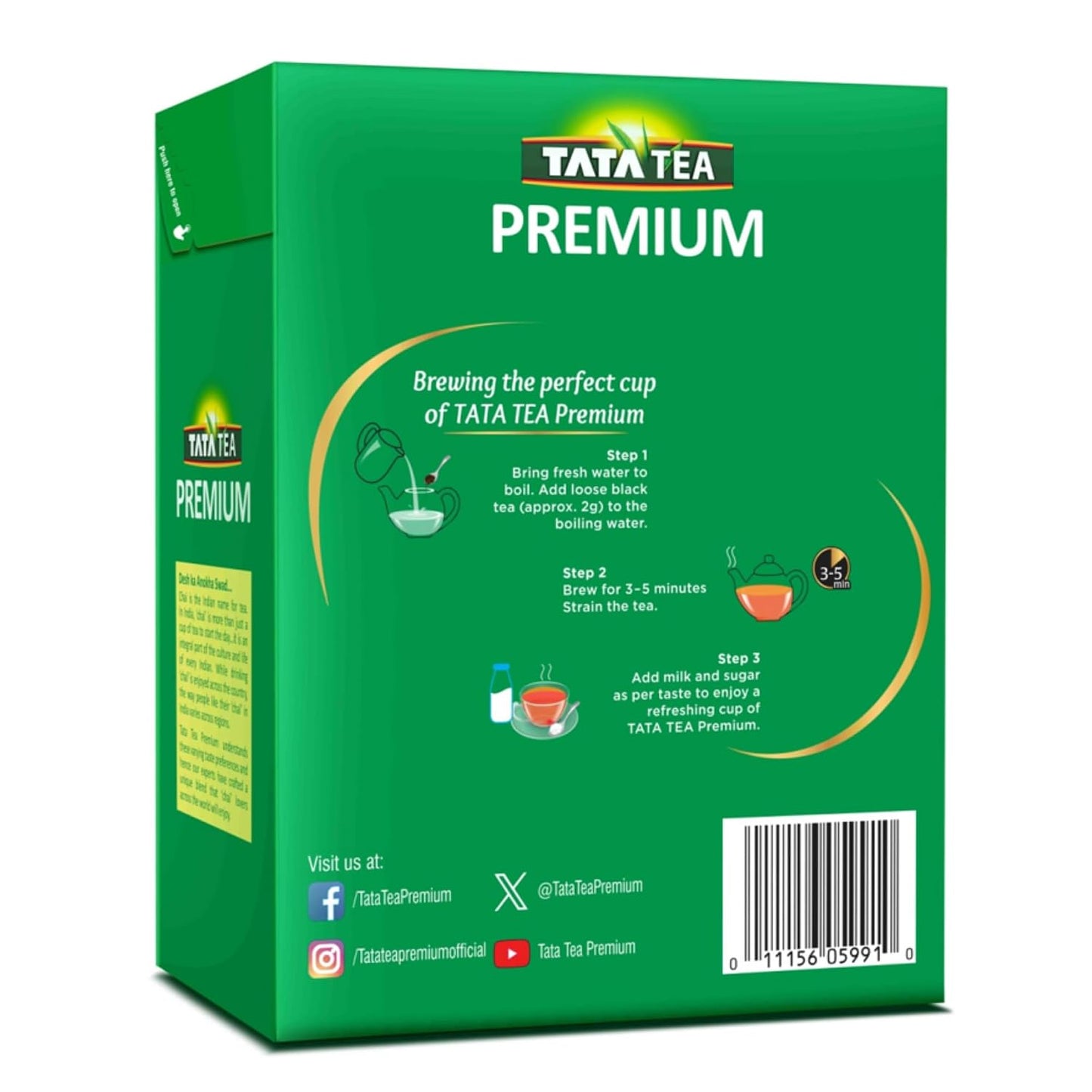 Tata Tea Premium Black Tea, Premium Indian Black Tea Blend, Rich Aroma & Full-Bodied Flavor, Perfect for Chai, 900g (31.7 oz)