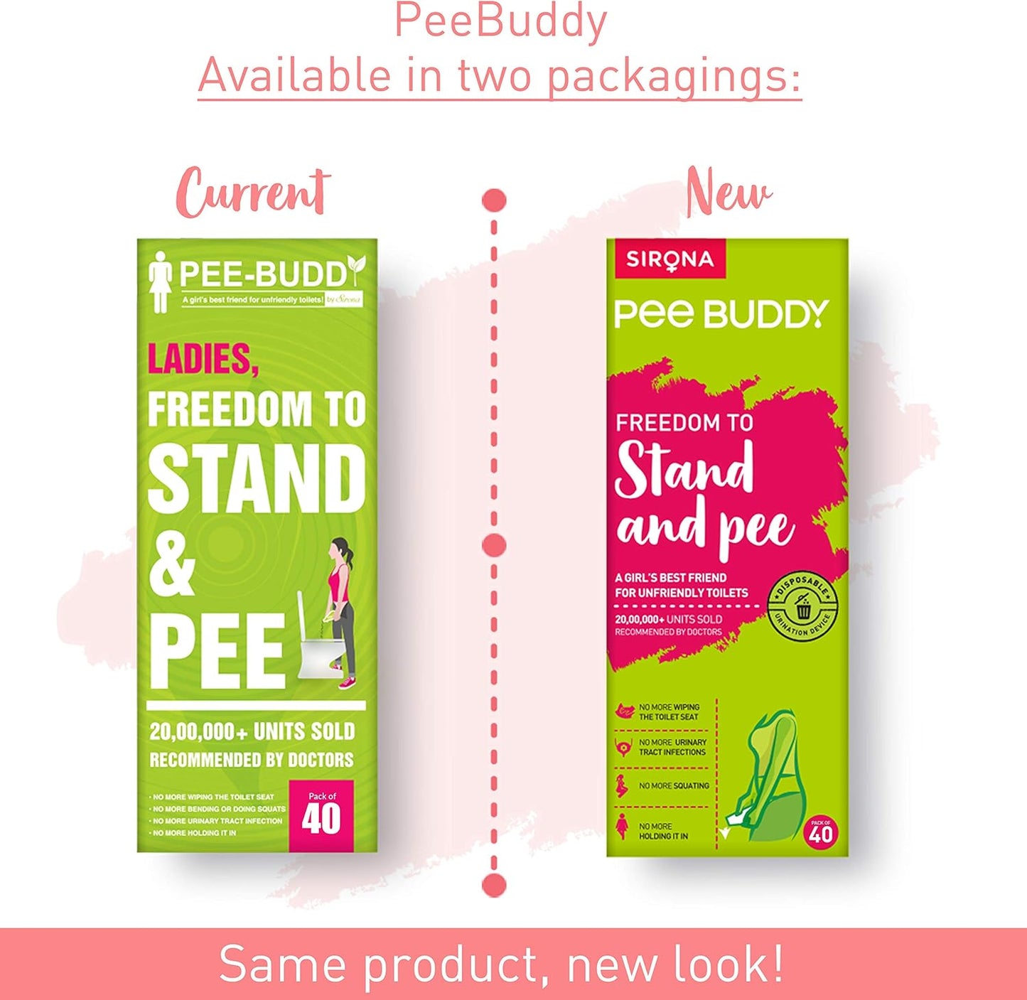 Sirona PeeBuddy Portable Female Urination Device | Disposable Female Urinal Funnel | Foldable, Waterproof & Hygienic | Ideal for Travel, Camping, Hiking, Road Trips & Public Restrooms