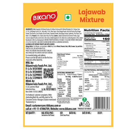 Bikano Lajawab Mixture 400g – Crispy, Spicy & Irresistibly Crunchy Indian Namkeen | Vegetarian Snack