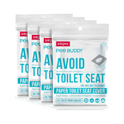 PeeBuddy Disposable Paper Toilet Seat Covers | 80 Count | Disposable Toilet Seat Covers for Women | Soft, Hygienic & Travel-Friendly Seat Covers for Public Restrooms