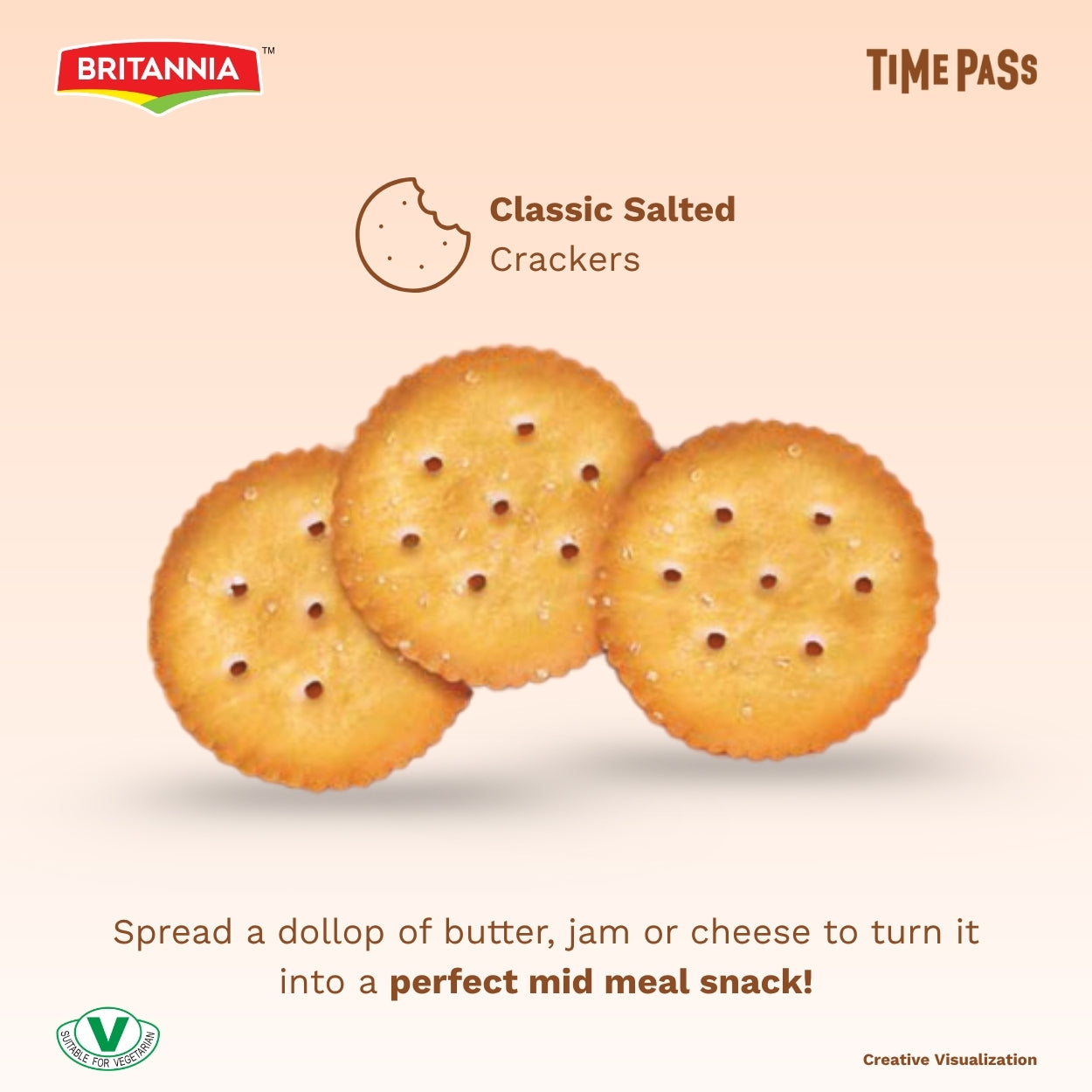 Britannia Time Pass Classic Salted Biscuits | Family Pack- 312 GM | Light & Crispy Snack Perfect Tea-Time Treat