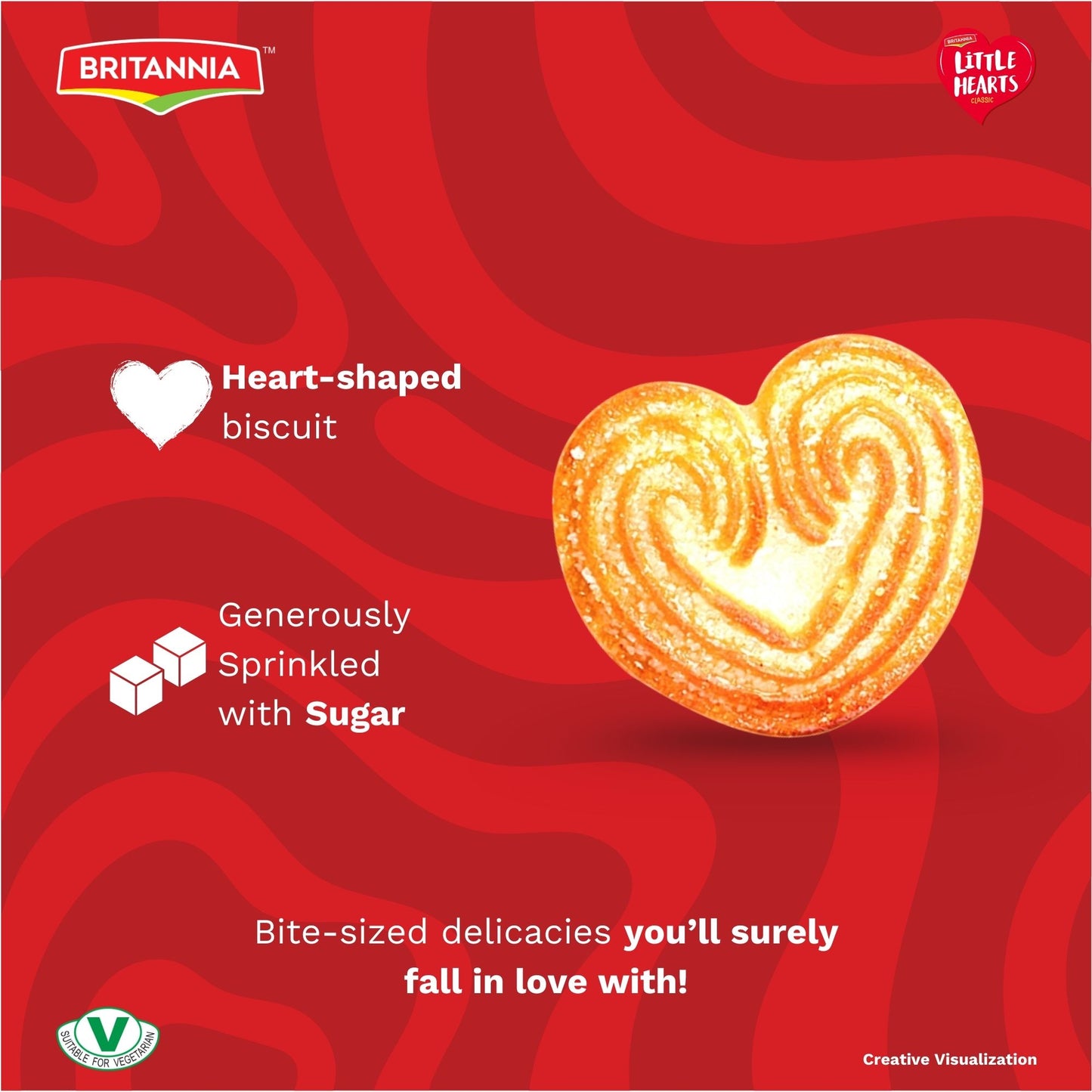Britannia Little Hearts Biscuits 26.4oz (750g) | Soft and Delicious Biscuits |Kids Favorite Cookies