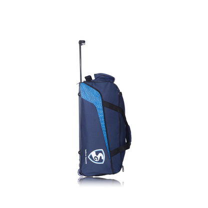 SG Cricket Kit Bag CLUBPAK Plus Trolley | NVY/Teal | Large | Polyester | Unisex | Durable Design | Spacious Storage | Easy to Carry | Trolley Style | Ideal for Cricket Gear