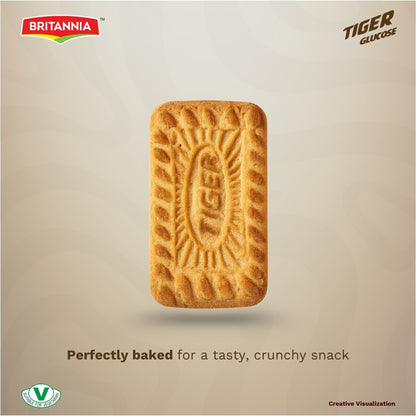 Britannia Tiger Glucose Biscuits 600Gm | Nutritious & Delicious Cookies Perfect Kids' Breakfast & Tea Time