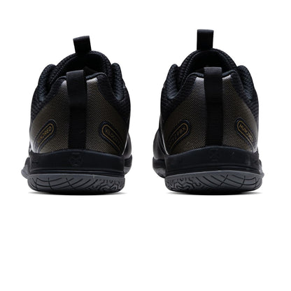 Hundred Velocity Z PBX Unisex Non-Marking Pickleball Shoes | Lightweight Comfort and Cushioned Grip for Indoor & Outdoor Court Play (Black/Gold)