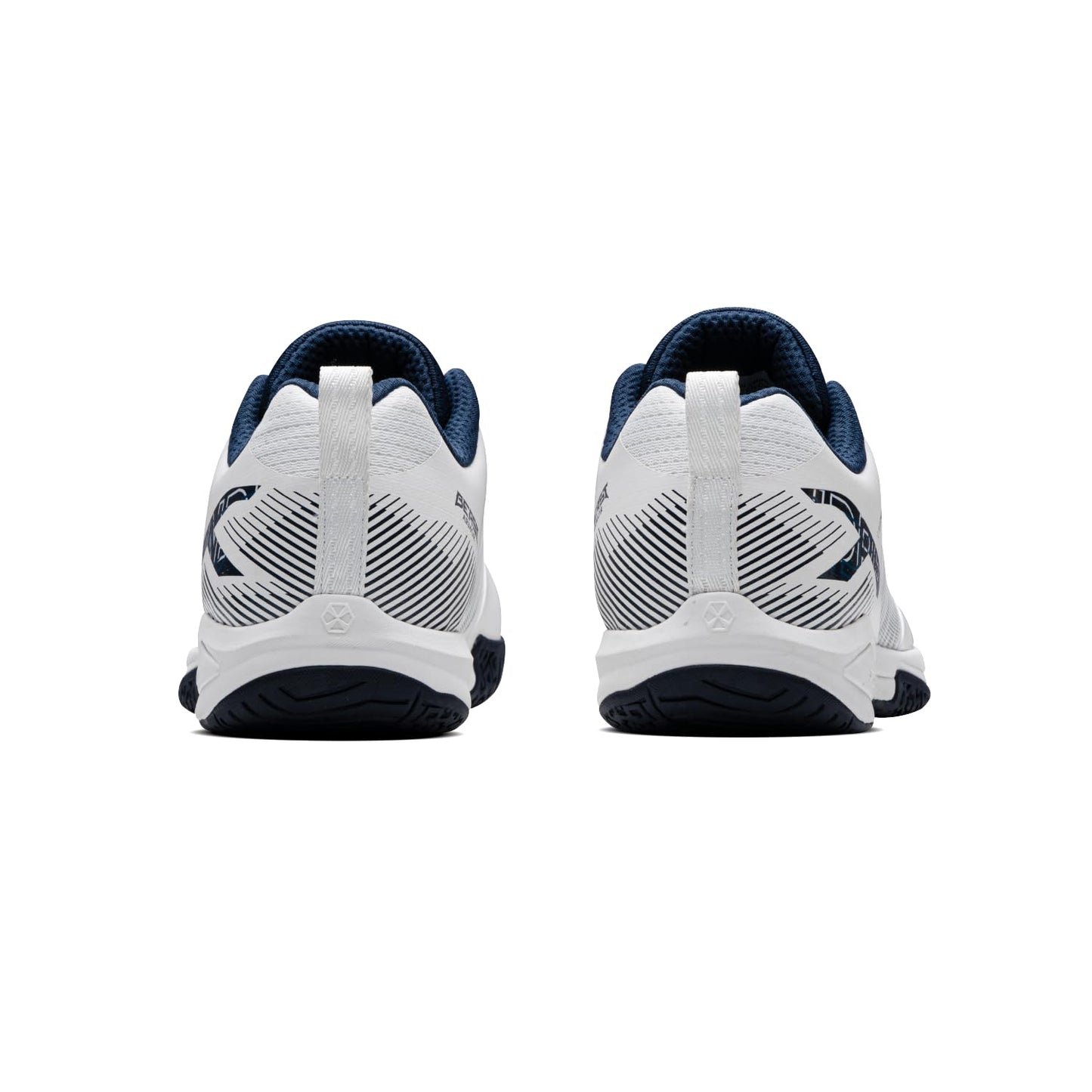 Hundred Beast Armor PBX Unisex Non-Marking Pickleball Shoes | Lightweight Comfort and Cushioned Grip for Indoor & Outdoor Court Play (White/Navy)