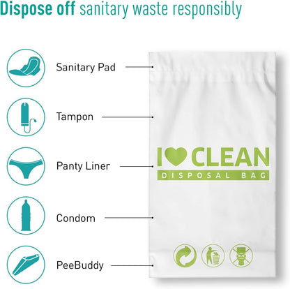 Sirona Personal Disposal Bags | Leak-Proof, Odor-Sealing & Oxo-Biodegradable Hygiene Disposal Bags | Discreet Bags for Sanitary Pads, Tampons, Panty Liners, Condoms & Personal Waste