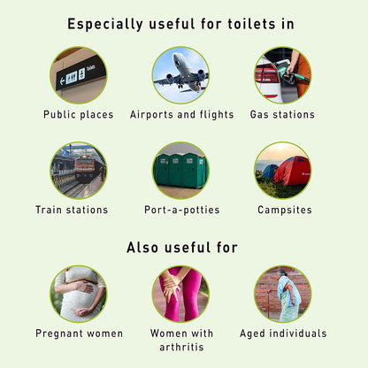 Sirona PeeBuddy Portable Female Urination Device | Disposable Female Urinal Funnel | Foldable, Waterproof & Hygienic | Ideal for Travel, Camping, Hiking, Road Trips & Public Restrooms