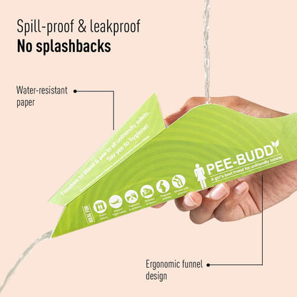Sirona PeeBuddy Portable Female Urination Device | Disposable Female Urinal Funnel | Foldable, Waterproof & Hygienic | Ideal for Travel, Camping, Hiking, Road Trips & Public Restrooms