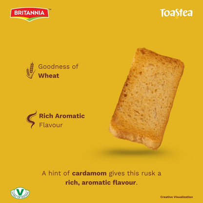 Britannia Wheat/Suji  Rusk 1.22Kg | Super Saver Pack | Crispy & Crunchy Pack for Breakfast
