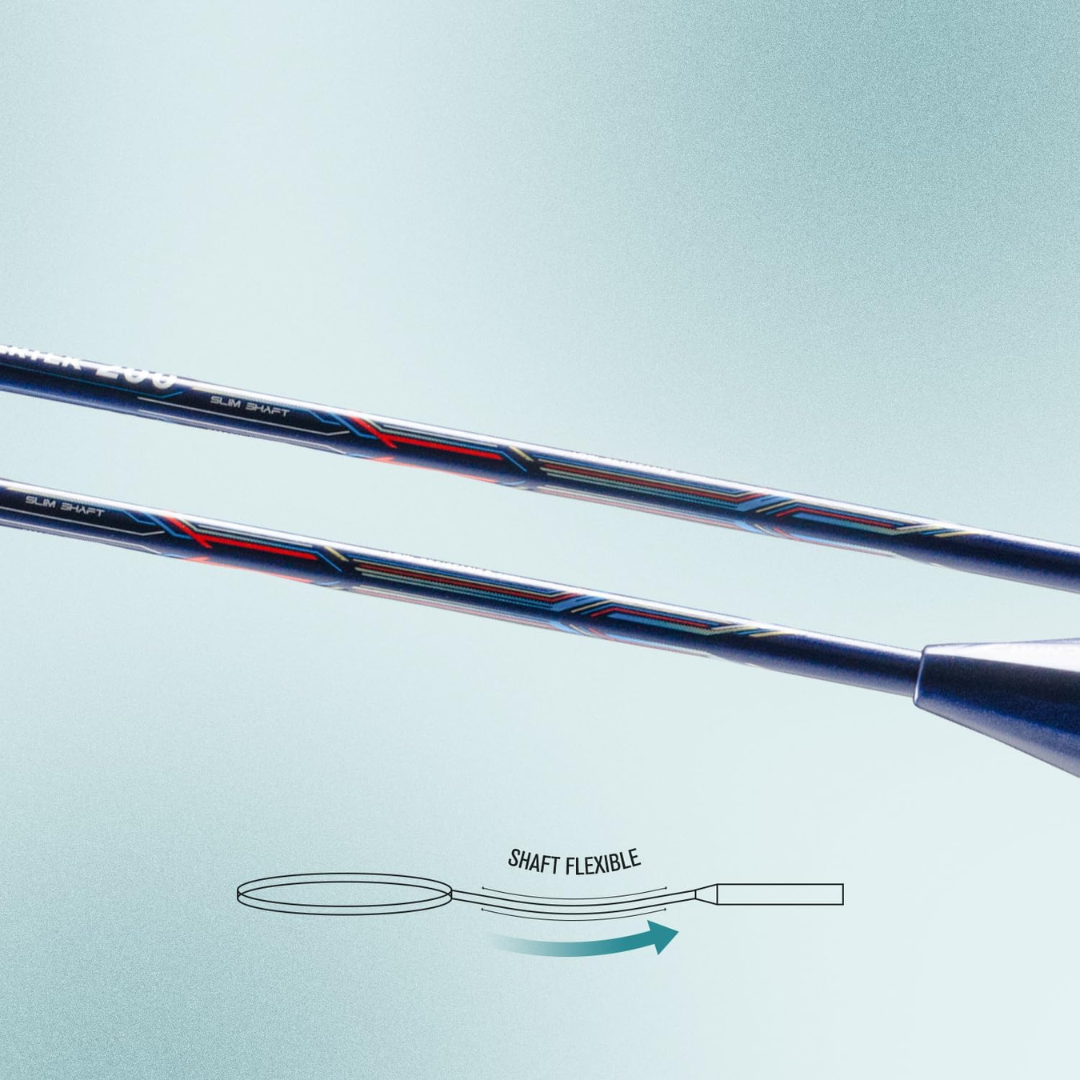 HUNDRED Powertech 200 PRO Badminton Racquet with Head Cover (Black,White,Navy Size: Standard, Grip Size:G5) | Strung | Material: Aluminium | For Intermediate Players | Weight: 95 grams | Maximum String Tension - 18-20lbs