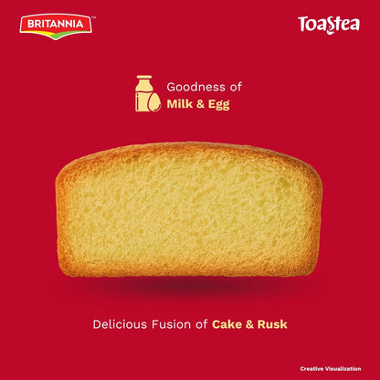 Britannia Toastea Dry Cake Soft & Delicious Cake| Perfect Snack for Breakfast & Tea Time 10.75oz (300g) Pack of 1