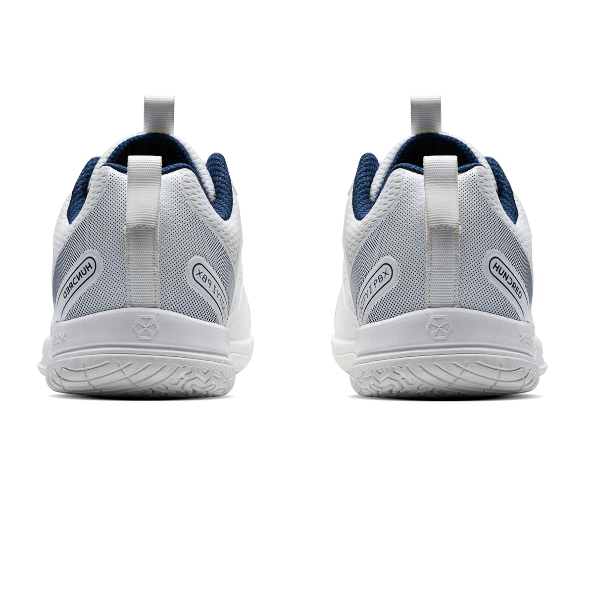 Hundred Velocity Z PBX Unisex Non-Marking Pickleball Shoes | Lightweight Comfort and Cushioned Grip for Indoor & Outdoor Court Play (White/Navy)