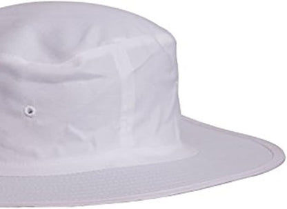 DSC Panama Atmos Round Cricket Hat | Color: White | Material: Cotton | Umpire Hat for Mens & Women | Extra Wide Brim | Maximum Sunlight Protection | Comfortable and Classy