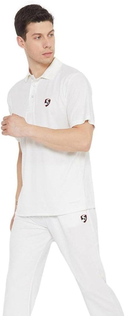 Sanspareils Greenlands Club Cricket Tshirt (Medium) White